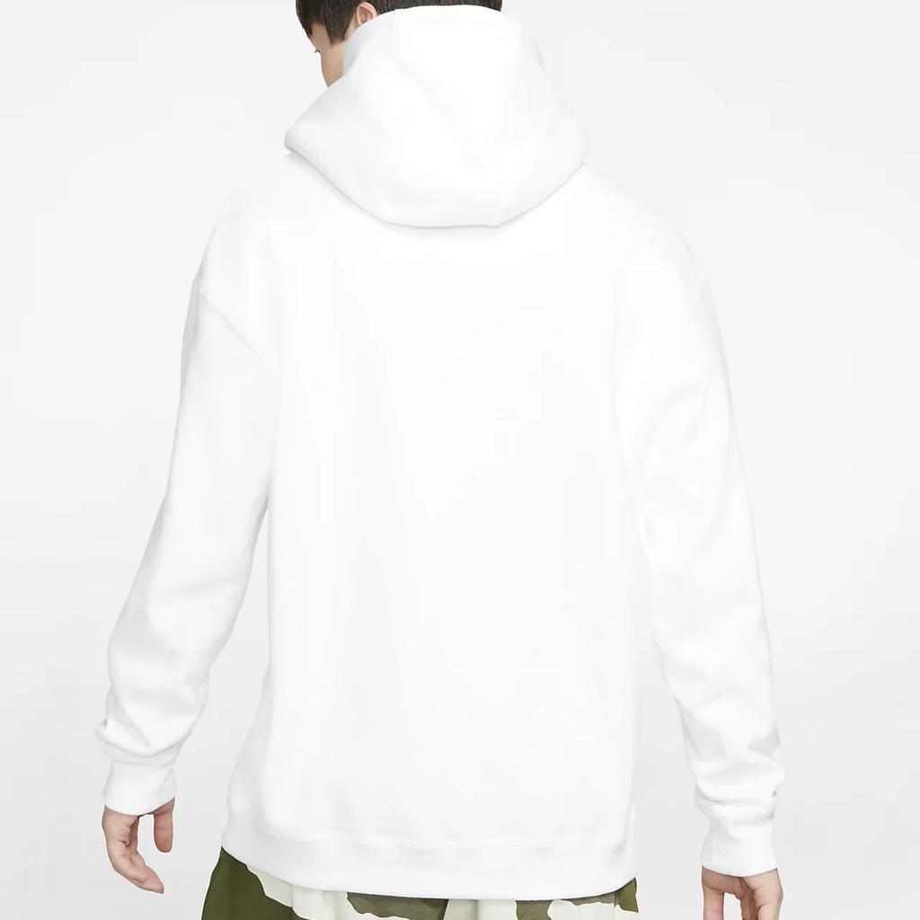 Nike Sportswear Fleece Pullover Hoodie With Drawstring Men Tops White CI9407-100