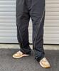 Keullako Oblique Zipper Pants (Black)