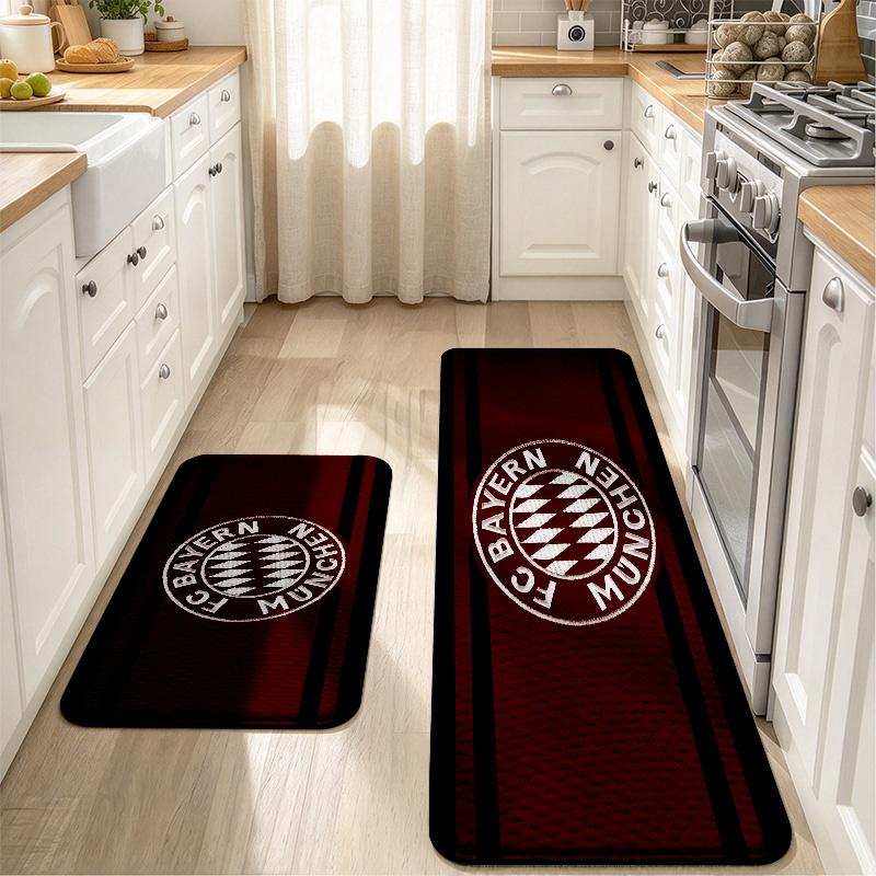Bayern Munich2 Flannel Kitchen Mat Christmas Soft Area Rug Non Slip Floor Carpet Home Decoration