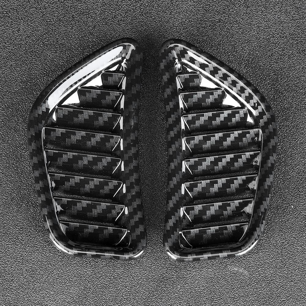 2pcs Front Upper Air Outlet Frame Carbon Fiber Pattern Fit for Toyota Prius Hatchback 19 20
