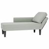 VidaXL Chaise Longue Et Coussin Et Accoudoir Droit Gris Clair Velours, Fauteuil, Fauteuil De Détente, Chaise Longue 4009807