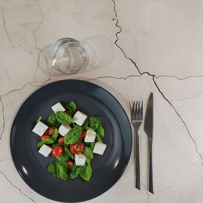 Table 70 X 70 Cm - Rome Model Marbled White Moon