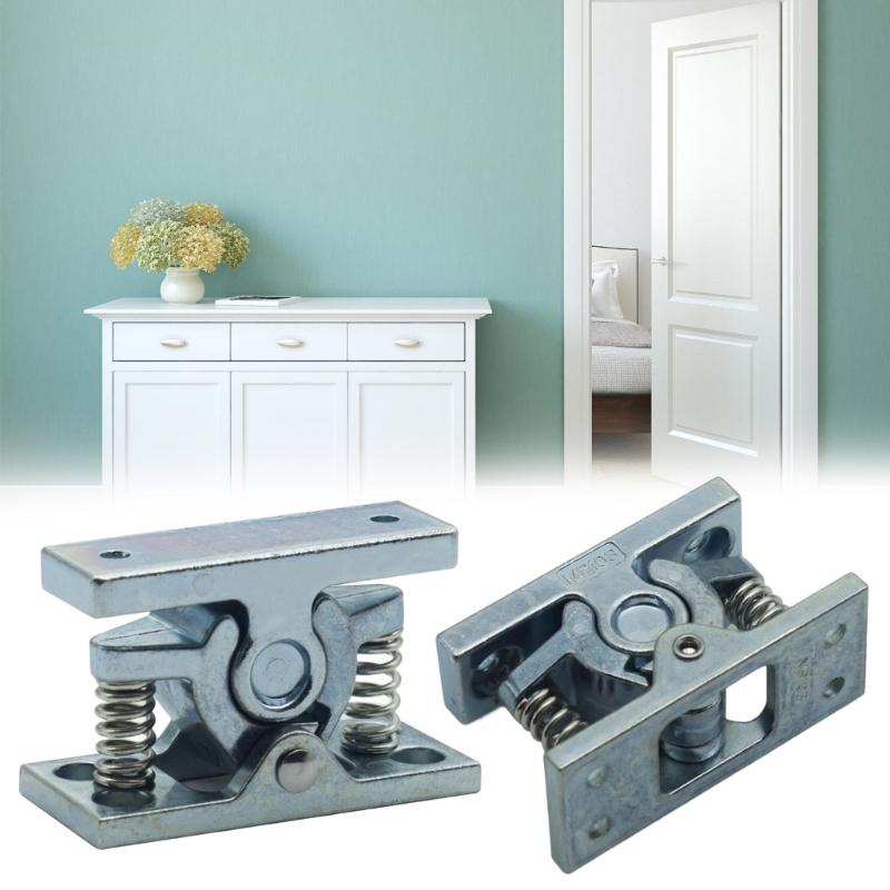 2Pcs Reinforced Spring Loaded Door Latches Zincs Alloys Construction Quiet Operations Rustproofed Heavy Use Lock