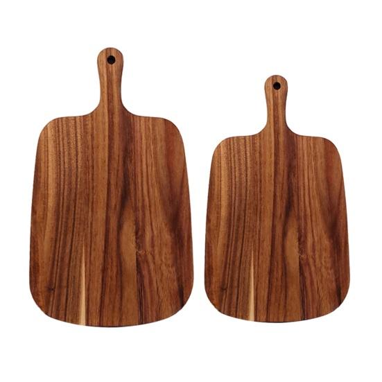 Wood Cutting Board Charcuterie Board Dual-Sided Cheese Board for Kitchen Camping Food Serving Tray with Handle