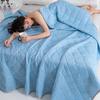 Summer Cool Ice Silk Quilt Washable Soft Blanket With Solid Color Printing Bedroom Air Conditioning Cooling Thin Comforter Quilt