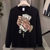 American Trendy Brand Threaded Cuffs Long-Sleeved Pure Cotton Men'S Bottoming Shirt T-Shirt Trendy Autumn And Winter Men'S And Women'S Tops