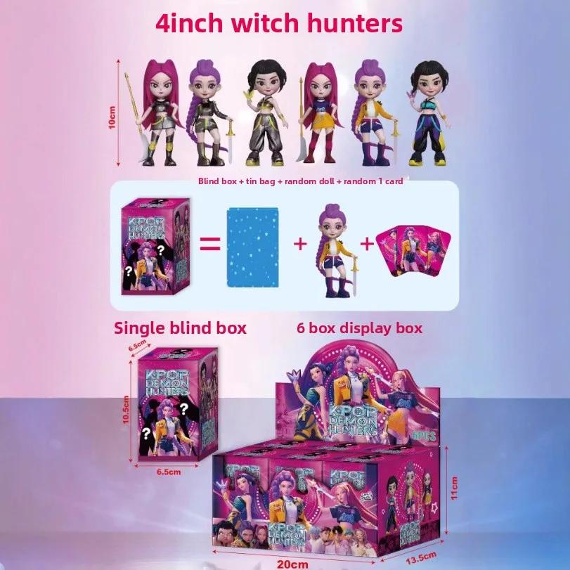 Hot Anime Figure K-pop Demon Hunters with Box Kawaii Boys Girls Gifts for Kids Fans Halloween Christmas Figure Decorative Gifts