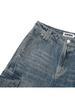KIRSH Vintage Cargo Wide Fit Denim Pants [Blue]