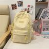 Rucsac din Nylon cu Imprimeu Fundițe Drăguțe pentru Fete Geantă Școlară cu Capacitate Mare Rucsac Student cu Buzunare Multiple