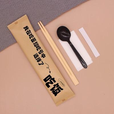 Disposable Bamboo Chopsticks & Spoon Set