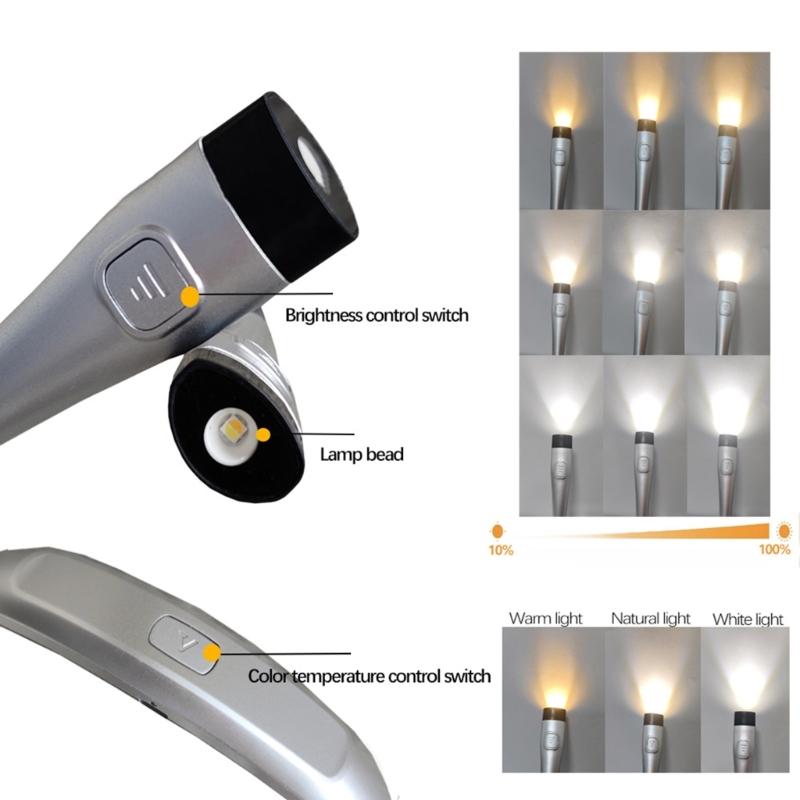 Foldable Hands Less Lamp For Hobbies Vehicle Repair Night Fishing Crafting Maintenance 1000mAh Battery Adjustable Color