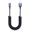 Spring-Stretch Type-C Fast Charging Cable for Phones & Tablets
