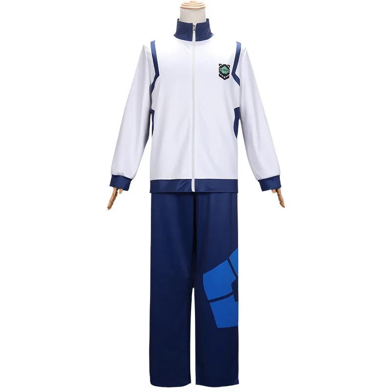 2025 HalloweenBlue Lock Reo Nagi Bachira Isagi Chigiri Cosplay Costume Abbigliamento Sportivo Tuta Felpa con Cappuccio Carnevale