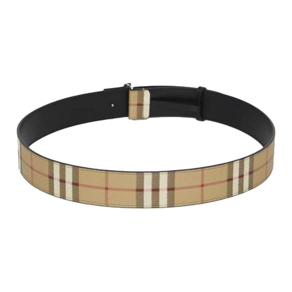 Burberry Checked Tb Buckle Belt Men's 80702941