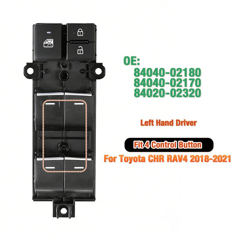 84040-02170 For Toyota RAV4 XA50 CHR 2018-,LHD Drive Side Master Electric Power Window Switch Glass Lifter Control Button