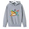 Unisex Autumn Plus Velvet Printed Hoodie - Casual Versatile Outerwear for Men, Women, and Children