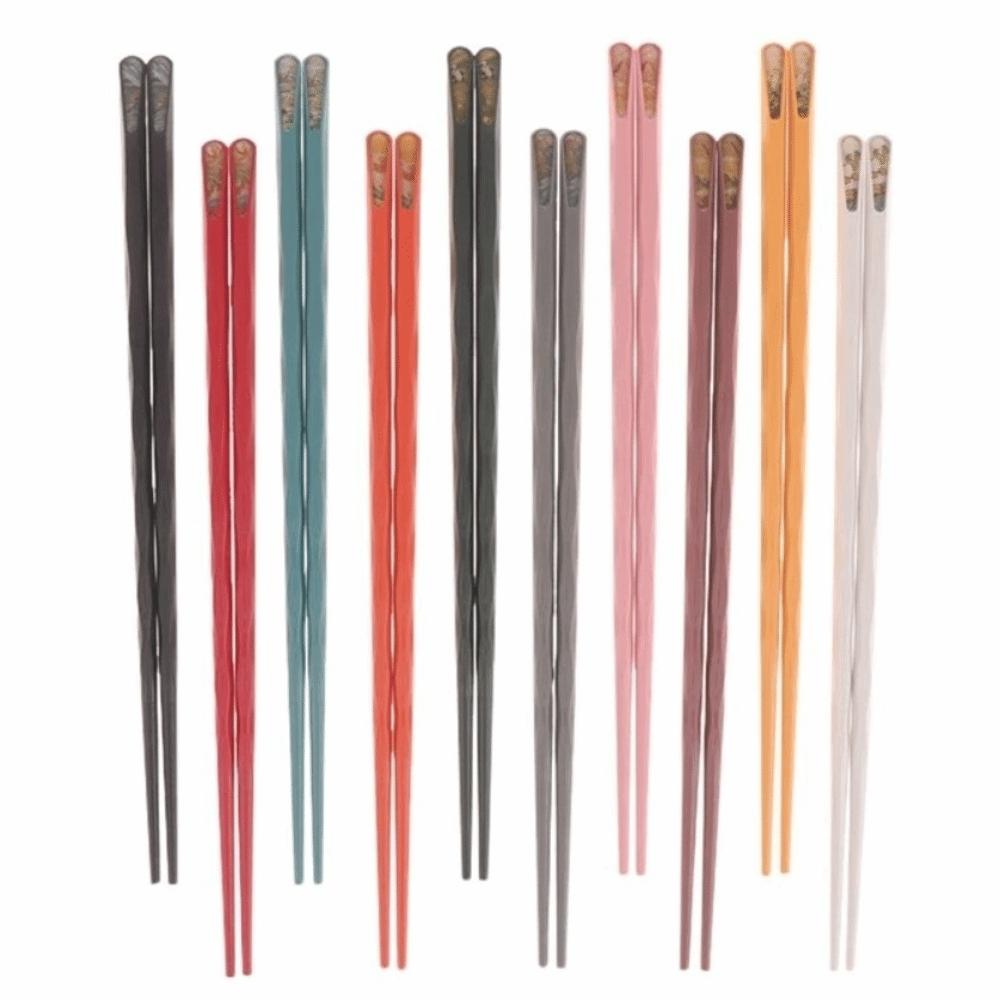 10Pairs Chinese Style Colourful Chopsticks Set Alloy Antifungal National Tide Chopsticks Food Grade Heat-resisting