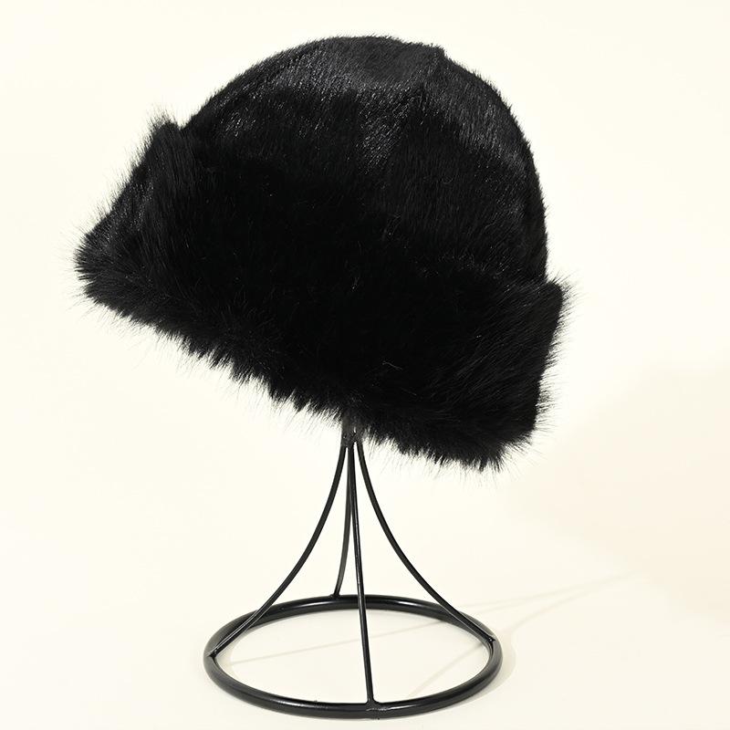 Autumn and winter ladies hat teddy plush bucket hat fashion versatile basin hat warm hat