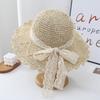 Summer Outing Big Eaves Beach Sun Hat Straw Hat Women Lace Straps Bow Hat Women