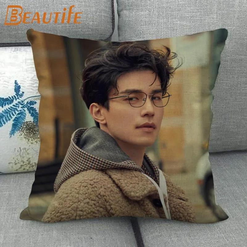 Custom Lee Dong Wook KPOP Pillowcase Wedding Decorative Cotton Linen Pillow Case For Home Pillow Cover 45X45cm One Side