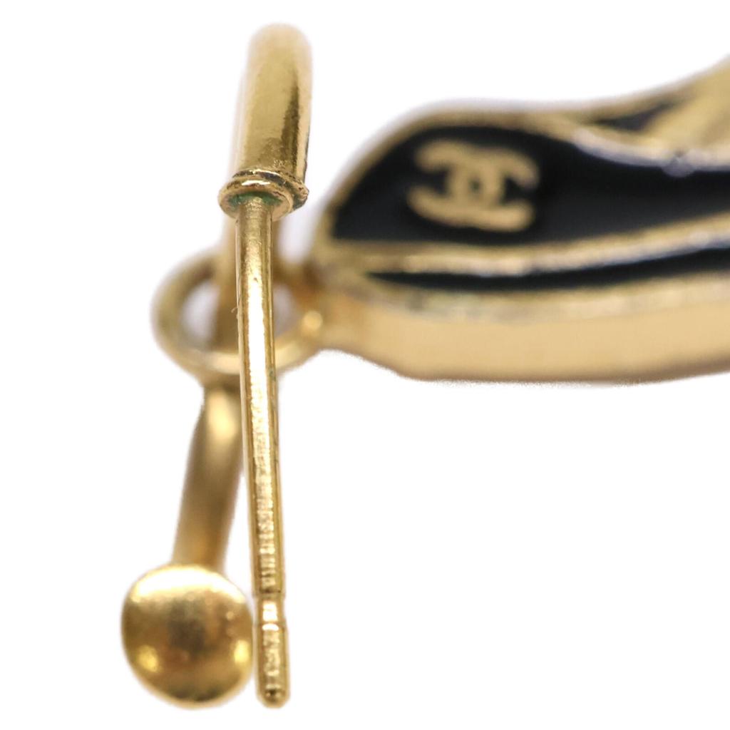 CHANEL 02A Coco Pumps Heel Earrings earring Black / goldUsed