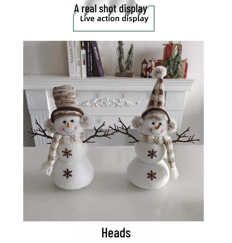 Creative Christmas Snowman Figurine with Dwarf Hat - Festive Desktop Decoration Ornament