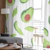Avocado Fruit Tulle Sheer Window Curtains For Living Room The Bedroom Modern Chiffon Voile Organza Curtains Decor Drapes