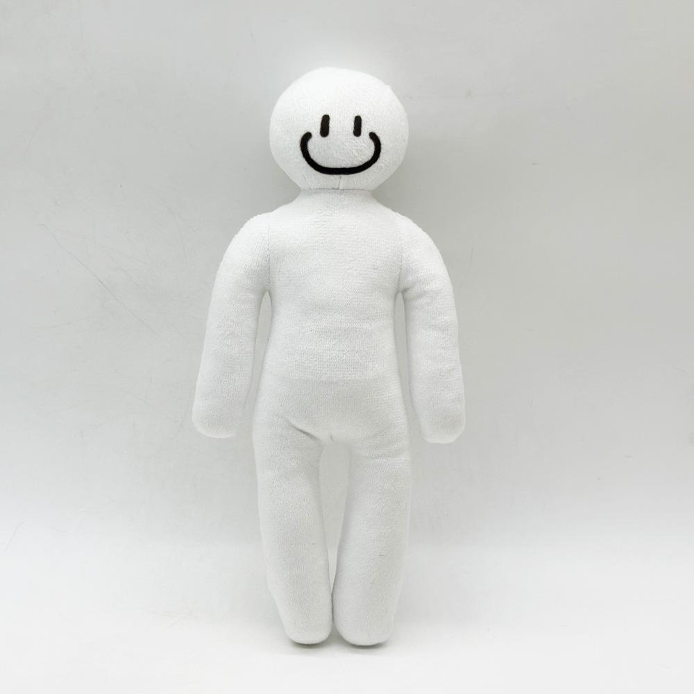 New Cute Meccha Chameleon Plush Doll Cute White Smiley Figure Game Peripheral Stuffed Toy for Home Display Collection Funny Birthday Gift for Game Fan