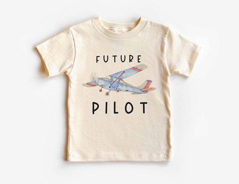 Future Pilot Watercolor Toddler Shirt, Airplane Pilot Kids Shirt, Childs Flight Tee, Boy Toddler Toddler Kids Clothing 140