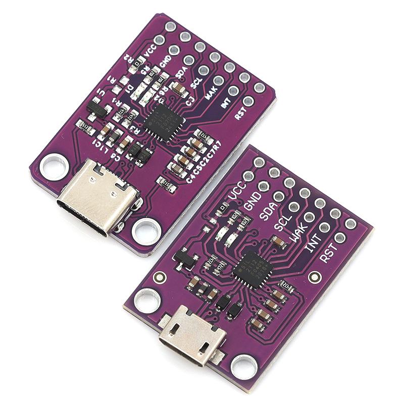 1pcs MCU-2112 CP2112 Debug Board USB 2.0 To SMBus I2C Communication Module With Type-C Interface