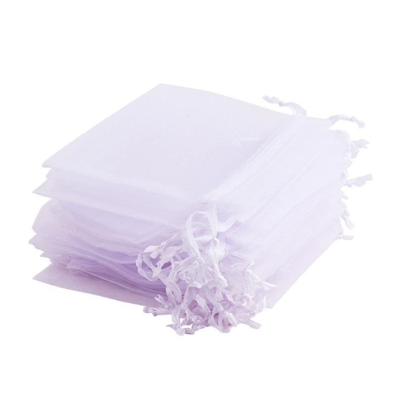 Set of 10 Practical Organza Gift Bag Storage Pouches for Jewelry and Supplies