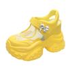11CM New 2025 Summer Women Sports Sandals Non Slip Soft Breathable Thick Platform Sneakers Heels Bling Comfortable Mesh Sandals