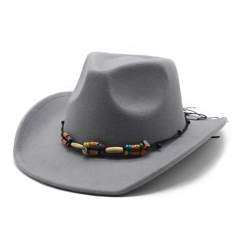 British Wool Western Ethnic Cowboy Hat