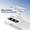 For Samsung Galaxy Z Fold5 5G Case Hinge PC Kickstand Phone Cover with Tempered Glass Film/Stylus