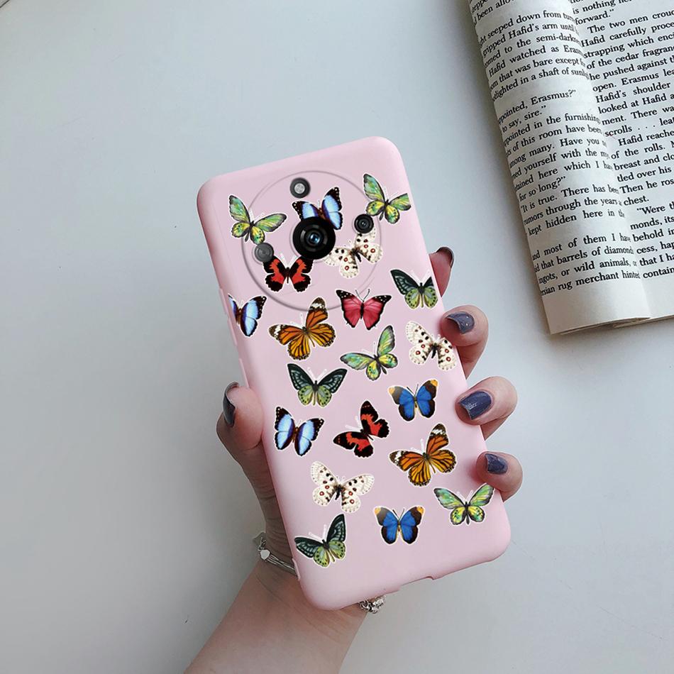For Realme 11 Pro Plus Case Flower Girl Heart Cute Phone Case Back Cover For Realme 11 11Pro+ 5G Silicone Protection Bumper Capa