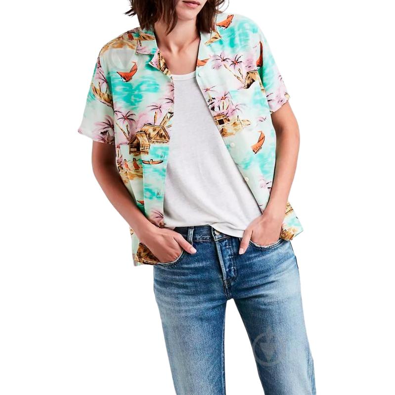 

Levis Scenic Print Fashion Casual Short Sleeve Shirt Women shirts Multicolor 29642-0003 XS