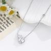S925 Sterling Silver Zircon Bow Gourd Necklace for Women - Elegant, Versatile Clavicle Chain Pendant