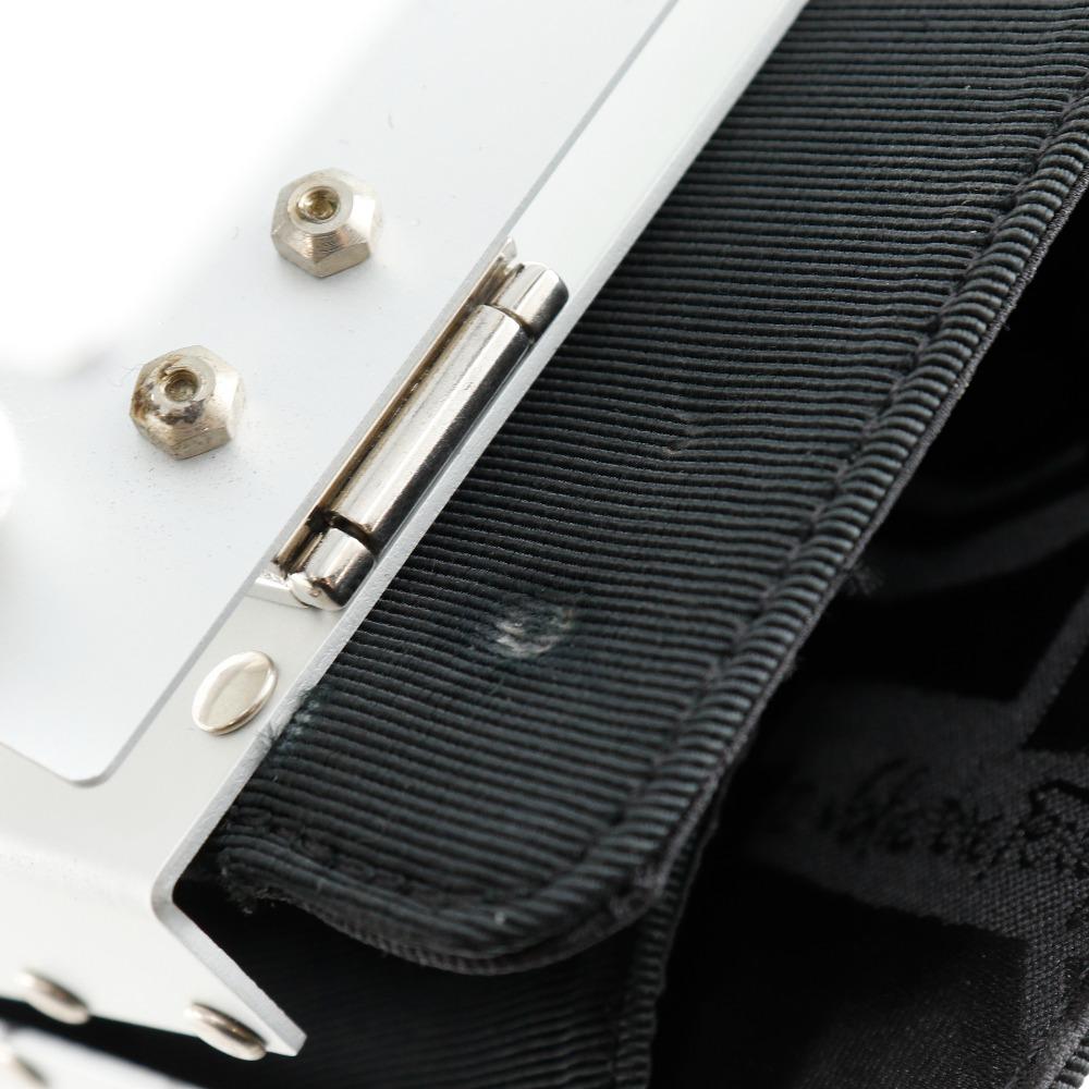 Salvatore Ferragamo Gancini Handbag AU21-6716 One handle Silver Aluminum Women Used