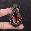 Red Fire Labradorite Pendant Copper Wire Wrapped Pendant Natural Gemstone Pendant Handmade Jewelry Copper Wire Wrap Jewelry Pendant For Gift