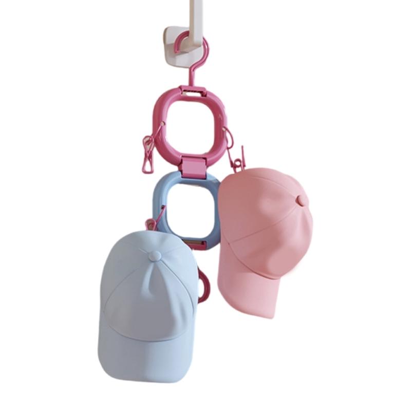 

Multi Loop Hat Organizer for Closet Door Wall Mounted Vertical Storage Solution Baseball Caps Accessories Display Rack