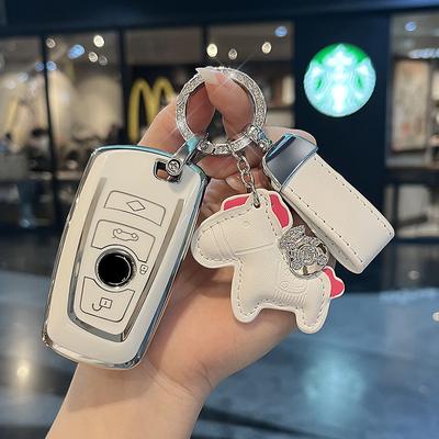 TPU Car Key Case Cover with Keychain Lanyard Fob For BMW 1 3 5 6 7 Series X5 X1 X3 X6 X7 G20 G30 G11 F25 F30 F10 F15 F16 G01 G02