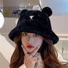 Fashion Thick Autumn Winter Basin Hat Fisherman Hat Fur Bucket Hat Soft Plush
