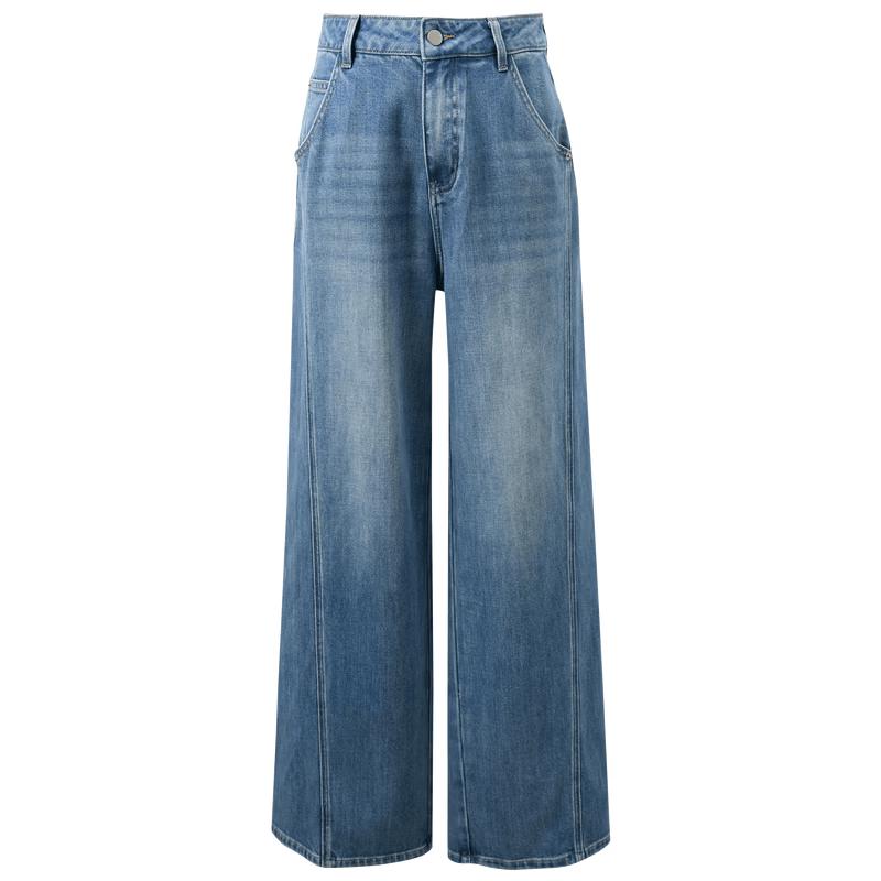 Women s Vintage High-Waist Straight-Leg Denim Jeans M