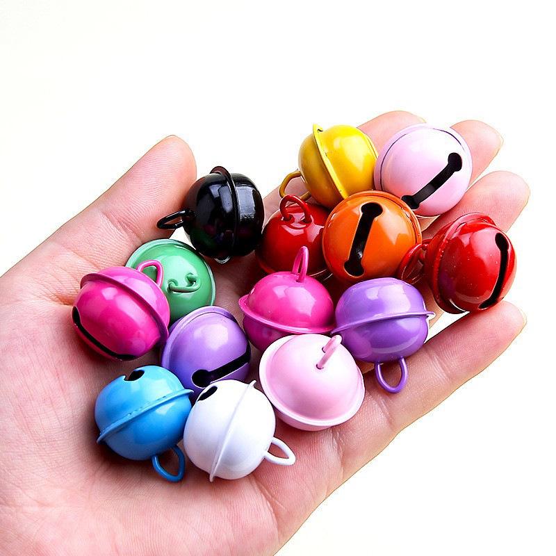22mm Painted Candy Color Metal Bells for DIY Jewelry, Keychains, Ornaments, and Small Pet Accessories.