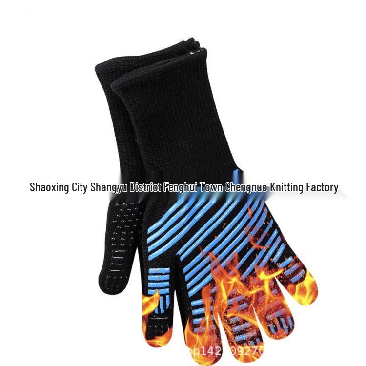 Hitzebeständige Grill- und Ofenhandschuhe - Verbrühschutz, Hohe Temperaturen (Bis zu 500 Grad) Isolierte Backhandschuhe