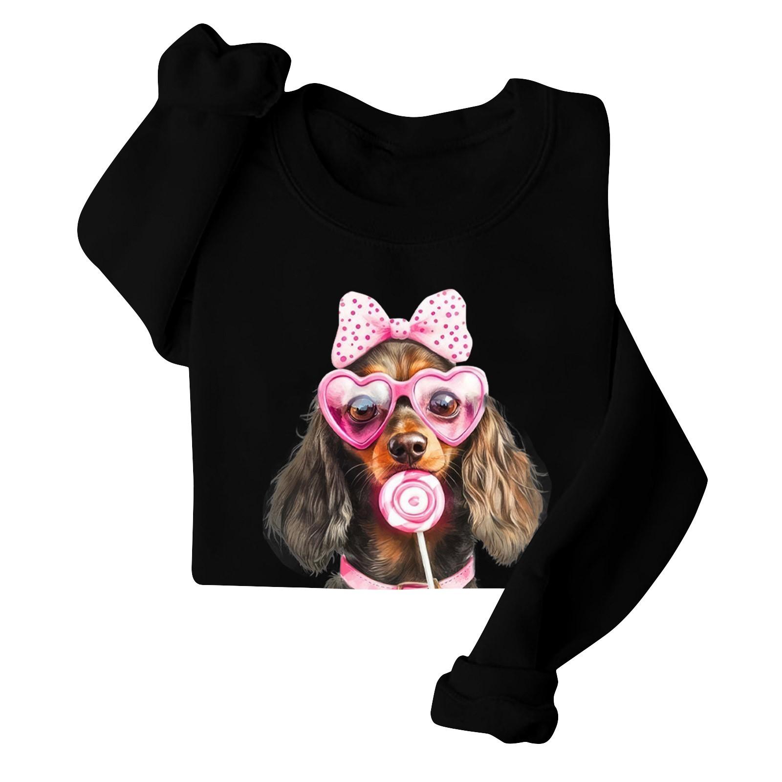 

Женские повседневные модные принты с длинным рукавом и круглым вырезом, толстовки, пуловеры, топы XL