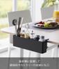 Yamazaki Jitsugyo Table Side Remote Control Rack Black Main Unit W30 X D10 X H9.5~11cm (Including Adjustment Screws) Tower Desk Retrofit Tablet