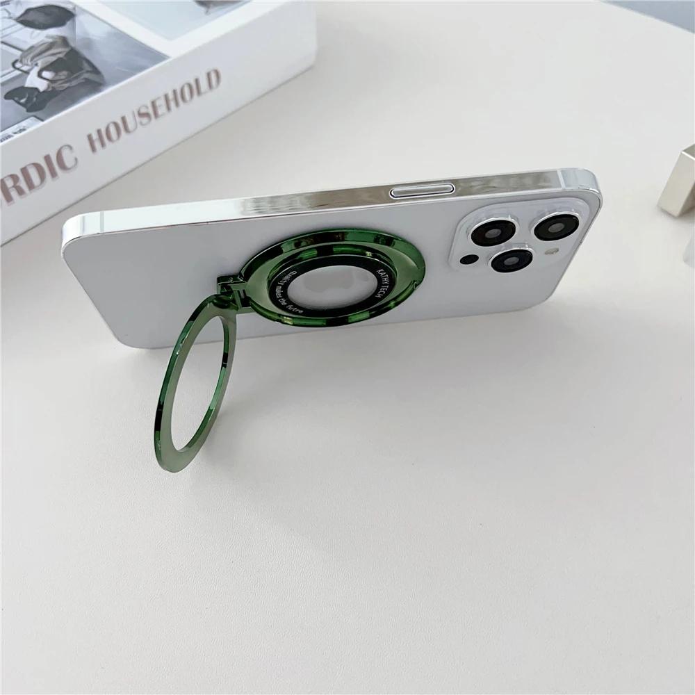 Removable Magnetic Ring Bracket Support Wireless Charging For Magsafe Metal Stand Holder Compatible For iPhone Case Accessories