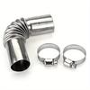 1 pezzo Tubo a gomito da 25 mm Connettore tubo di scarico per riscaldatore da parcheggio ad aria diesel con morsetti per riscaldatore diesel Webasto