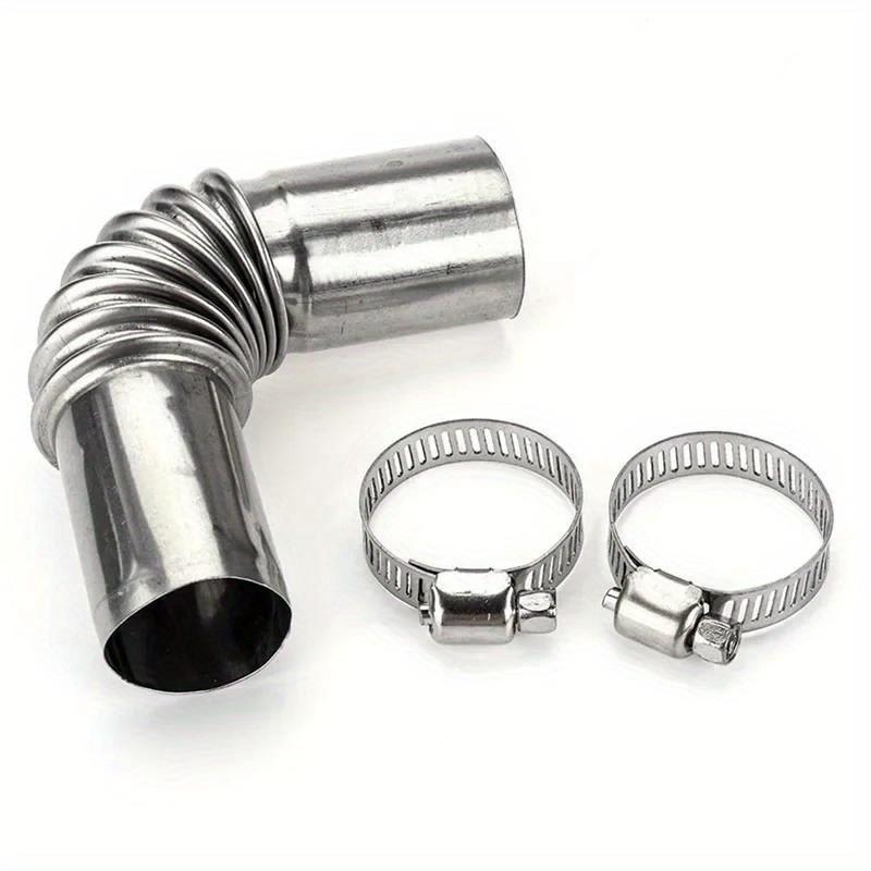 1 pezzo Tubo a gomito da 25 mm Connettore tubo di scarico per riscaldatore da parcheggio ad aria diesel con morsetti per riscaldatore diesel Webasto